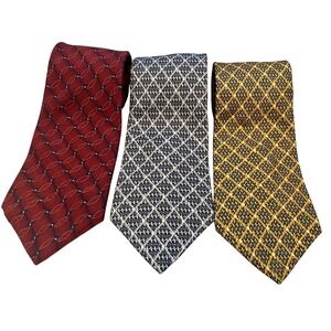 Bill Blass Black‎ Label Men's Necktie Set, Geometric Pattern, Classic Design